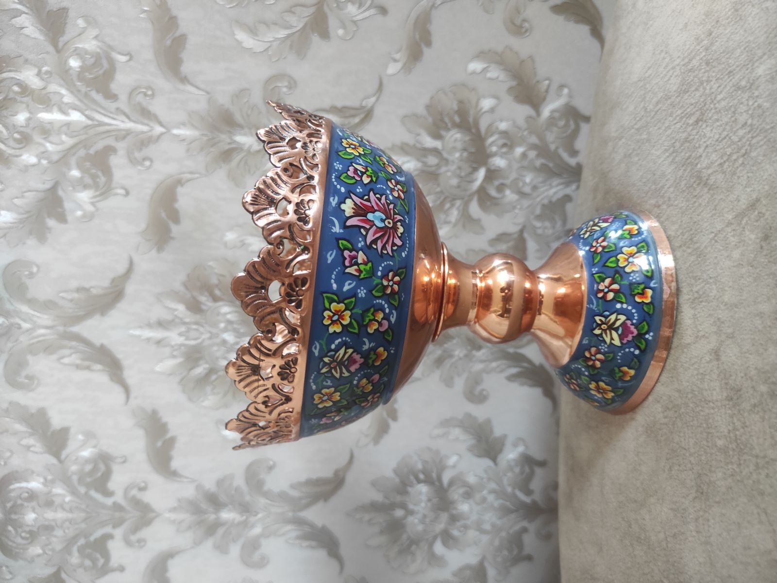 آجیل خوری مسی کار دست اصفهان 